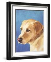 Dog Portrait, Yellow Lab-Jill Sands-Framed Art Print