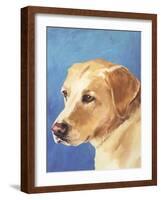 Dog Portrait, Yellow Lab-Jill Sands-Framed Art Print