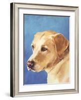 Dog Portrait, Yellow Lab-Jill Sands-Framed Art Print