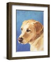 Dog Portrait, Yellow Lab-Jill Sands-Framed Art Print