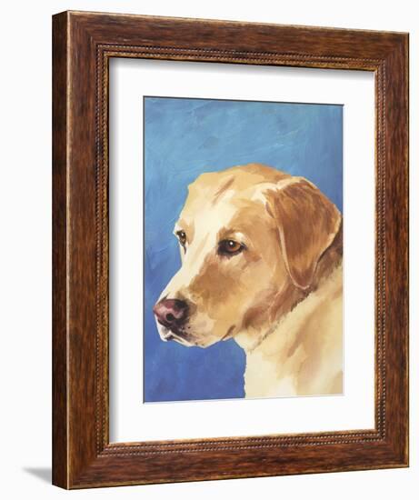 Dog Portrait, Yellow Lab-Jill Sands-Framed Art Print