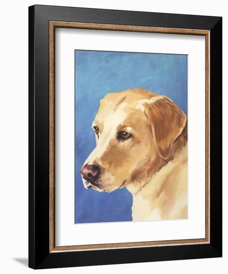 Dog Portrait, Yellow Lab-Jill Sands-Framed Art Print