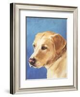 Dog Portrait, Yellow Lab-Jill Sands-Framed Art Print