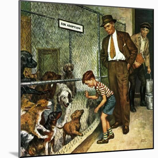 "Dog Pound," September 17, 1949-Amos Sewell-Mounted Giclee Print