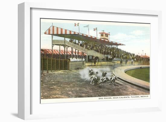 Dog Races, Agua Caliente, Tijuana, Mexico-null-Framed Art Print