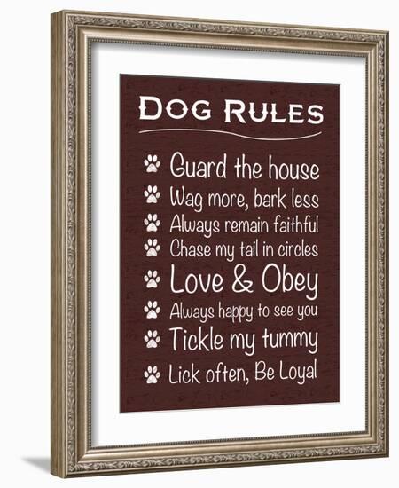 Dog Rules-Lauren Gibbons-Framed Art Print