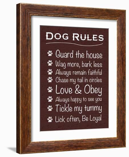 Dog Rules-Lauren Gibbons-Framed Art Print