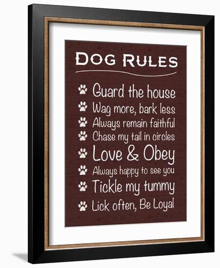 Dog Rules-Lauren Gibbons-Framed Art Print