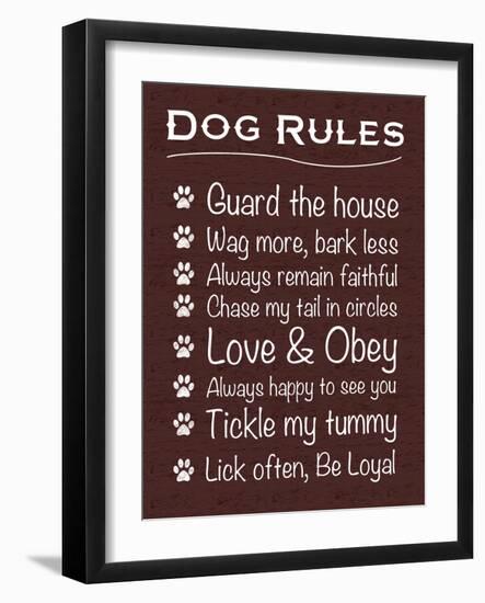 Dog Rules-Lauren Gibbons-Framed Art Print