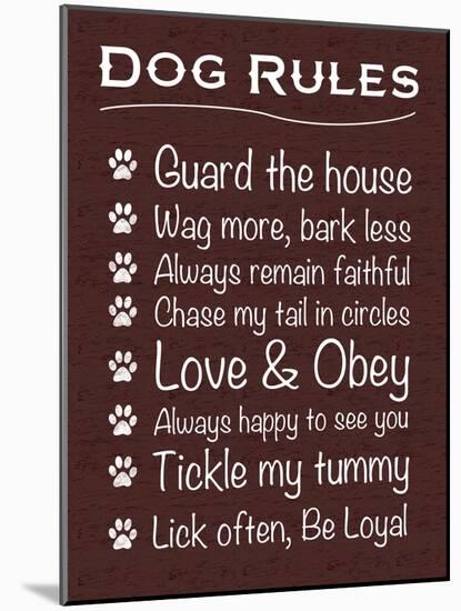 Dog Rules-Lauren Gibbons-Mounted Art Print