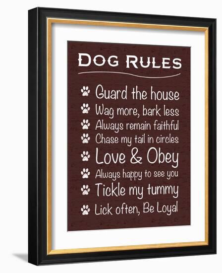 Dog Rules-Lauren Gibbons-Framed Art Print