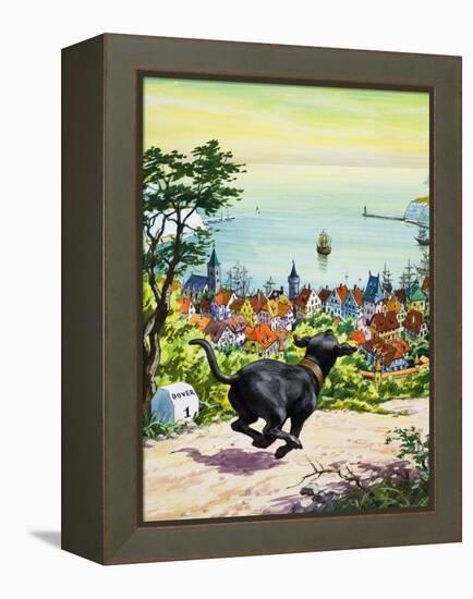Dog Running to Find His Master, 1969-English School-Framed Premier Image Canvas