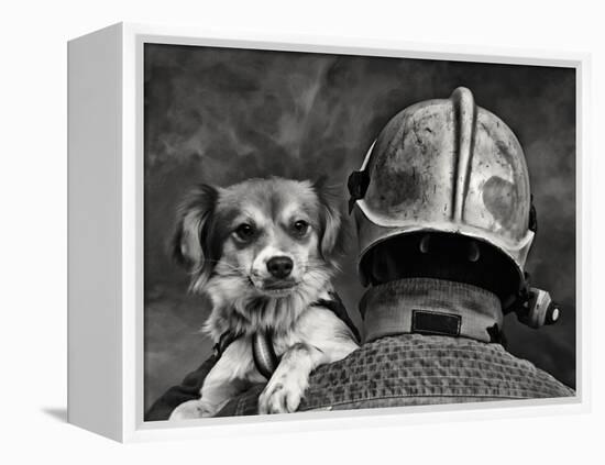 Dog's Best Friend.-Renato J.-Framed Premier Image Canvas