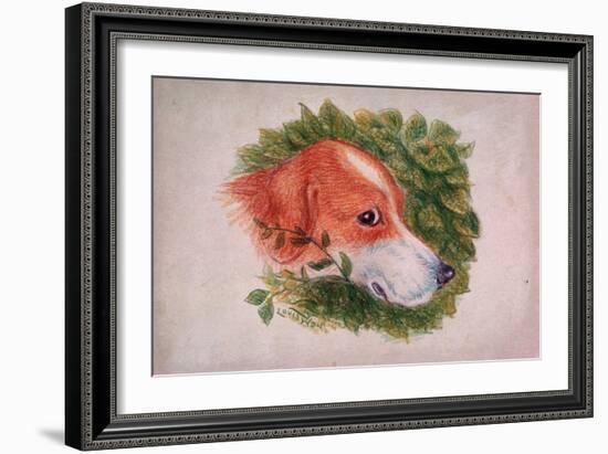 Dog's Head-Louis Wain-Framed Giclee Print