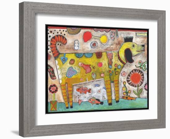 Dog Sea Fish Color-Jill Mayberg-Framed Giclee Print