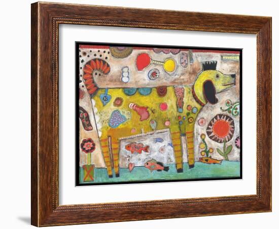 Dog Sea Fish Color-Jill Mayberg-Framed Giclee Print