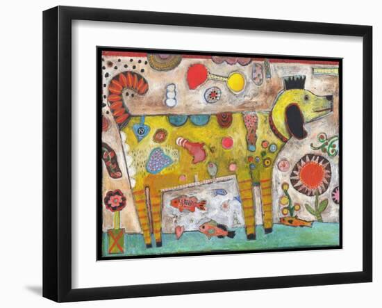 Dog Sea Fish Color-Jill Mayberg-Framed Giclee Print