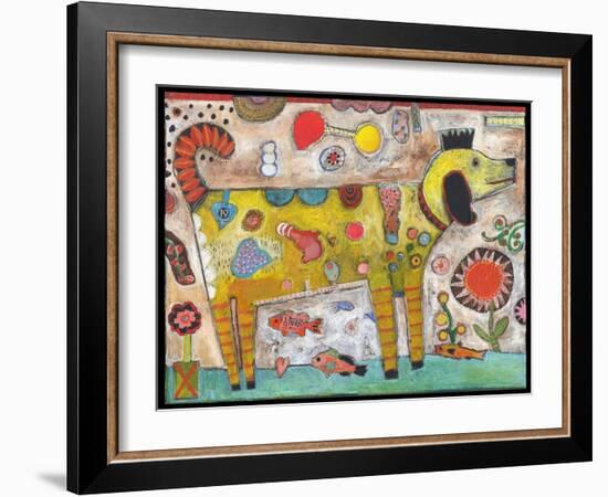 Dog Sea Fish Color-Jill Mayberg-Framed Giclee Print