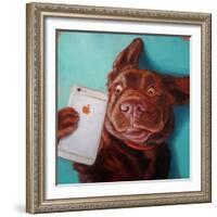 Dog Selfie-Lucia Heffernan-Framed Art Print