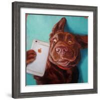 Dog Selfie-Lucia Heffernan-Framed Art Print
