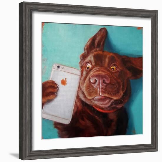 Dog Selfie-Lucia Heffernan-Framed Art Print