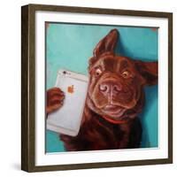 Dog Selfie-Lucia Heffernan-Framed Art Print