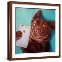 Dog Selfie-Lucia Heffernan-Framed Art Print