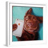 Dog Selfie-Lucia Heffernan-Framed Art Print