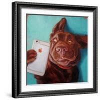 Dog Selfie-Lucia Heffernan-Framed Art Print