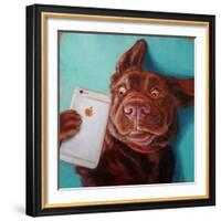Dog Selfie-Lucia Heffernan-Framed Art Print