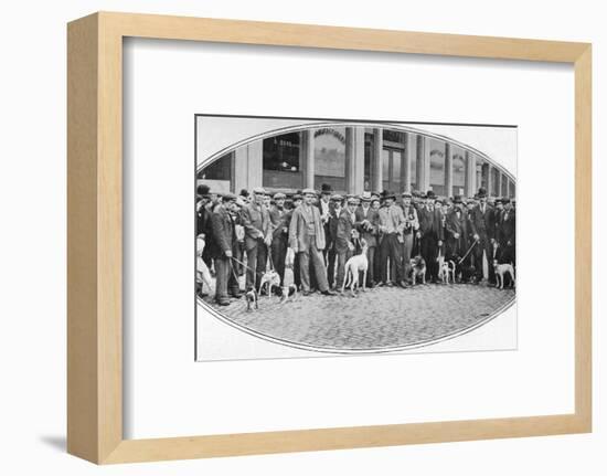 Dog sellers and buyers in the East End, London, c1900 (1901)-Unknown-Framed Photographic Print