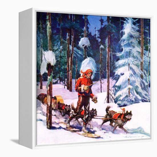 "Dog Sled,"February 1, 1937-Frank Schoonover-Framed Premier Image Canvas