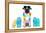 Dog Summer Vacation-Javier Brosch-Framed Premier Image Canvas