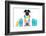 Dog Summer Vacation-Javier Brosch-Framed Photographic Print