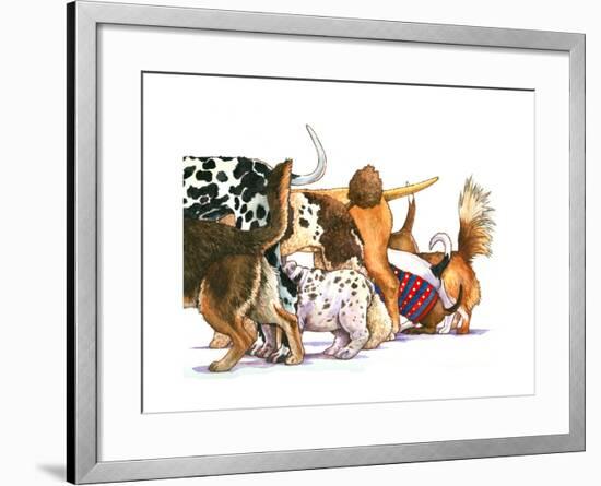 Dog Tails-Wendy Edelson-Framed Giclee Print