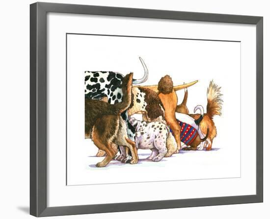 Dog Tails-Wendy Edelson-Framed Giclee Print
