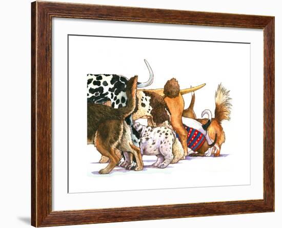 Dog Tails-Wendy Edelson-Framed Giclee Print