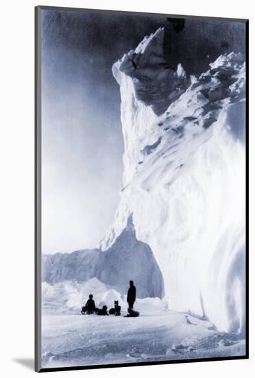 Dog Team Resting During the Terra Nova Expedition, 1910-Herbert Ponting-Mounted Photographic Print