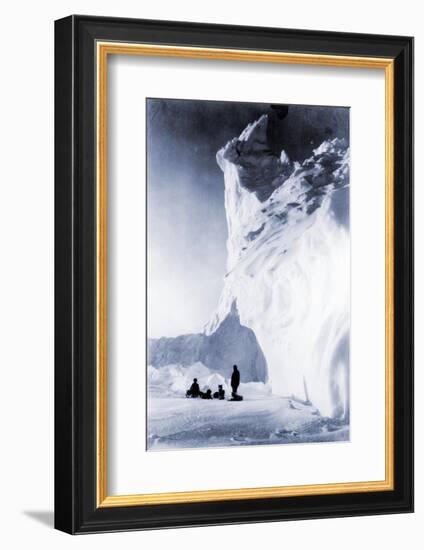 Dog Team Resting During the Terra Nova Expedition, 1910-Herbert Ponting-Framed Photographic Print