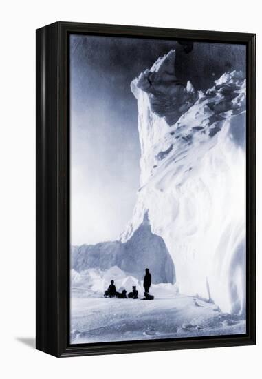 Dog Team Resting During the Terra Nova Expedition, 1910-Herbert Ponting-Framed Premier Image Canvas