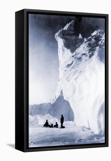 Dog Team Resting During the Terra Nova Expedition, 1910-Herbert Ponting-Framed Premier Image Canvas