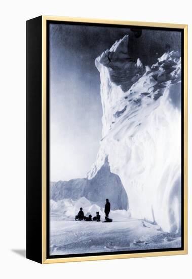 Dog Team Resting During the Terra Nova Expedition, 1910-Herbert Ponting-Framed Premier Image Canvas