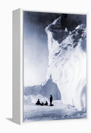 Dog Team Resting During the Terra Nova Expedition, 1910-Herbert Ponting-Framed Premier Image Canvas
