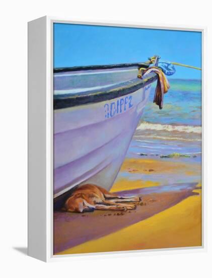 Dog-Tired oil on board-Colin Bootman-Framed Premier Image Canvas