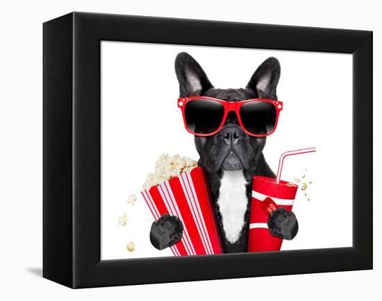 Dog to the Movies-Javier Brosch-Framed Premier Image Canvas