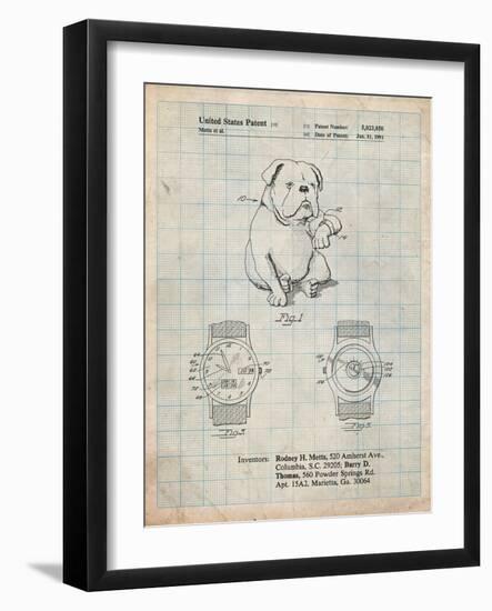 Dog Watch Clock Patent-Cole Borders-Framed Art Print