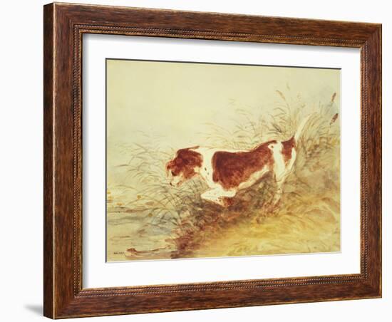 Dog Watching a Rat in the Water at Dedham-John Constable-Framed Giclee Print