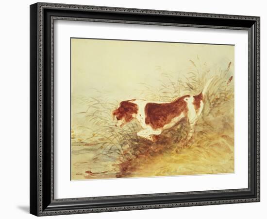 Dog Watching a Rat in the Water at Dedham-John Constable-Framed Giclee Print