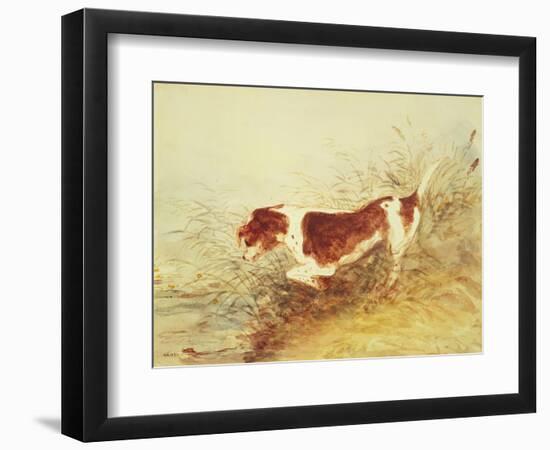 Dog Watching a Rat in the Water at Dedham-John Constable-Framed Giclee Print