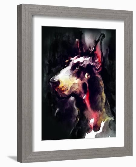 Dog Watercolor Animal-Anna Ismagilova-Framed Art Print